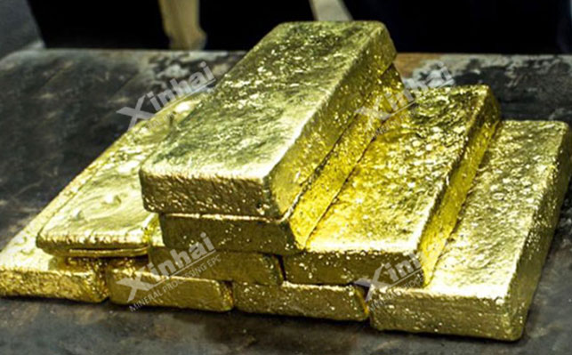 金矿石冶炼成金条